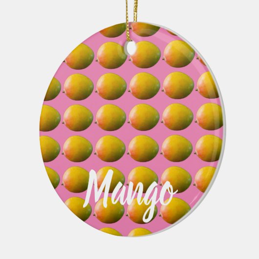 Mango Fruit Pattern for Vegetarian and Vegan Keramisch Ornament (Links)