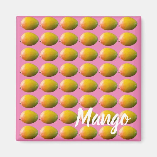 Mango Fruit Pattern for Vegetarian and Vegan Magneet (Voorkant)