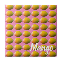 Mango Fruit Pattern for Vegetarian and Vegan Tegeltje