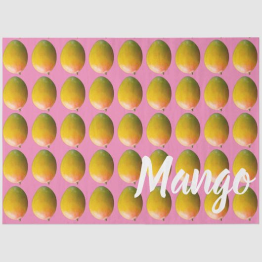 Mango Fruit Pattern for Vegetarian and Vegan Tissuepapier (Voorkant)