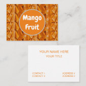 Mango Fruit Pattern Visitekaartje (Voorkant / Achterkant)