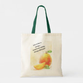 Mango Fruit Quote Canvas tas – Vers & Inspirerend (Achterkant)