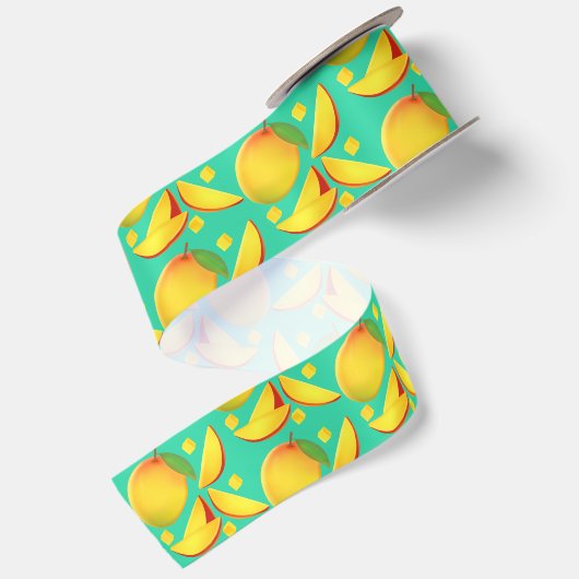 Mango Fruit Satijnen Lint (Achterkant)