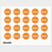 Mango fruit tekst ronde sticker (Vel)