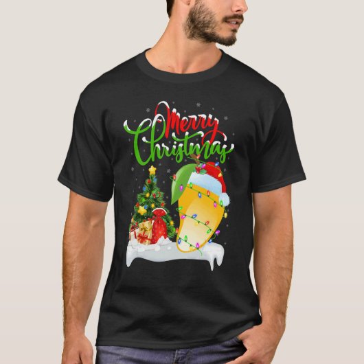 Mango Fruit   Xmas Decorations Santa Mango Christm T-shirt (Voorkant)