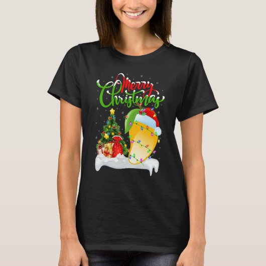 Mango Fruit   Xmas Decorations Santa Mango Christm T-shirt (Voorkant)