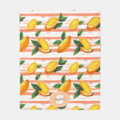 Mango fruitpatroon met groene bladeren fleece deken (Voorkant)