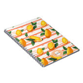 Mango Fruitpatroon met Groene Bladeren Notitieboek (Rechterzijde)
