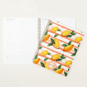 Mango fruitpatroon met groene bladeren planner (Display)
