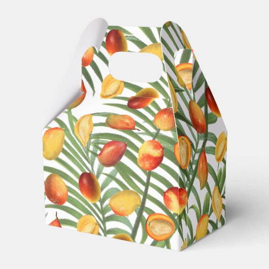 Mango & Groen Zomer Fruitpatroon Bedankdoosjes (Achterkant)