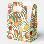  Mango & Groen Zomer Fruitpatroon Bedankdoosjes (Geopend)