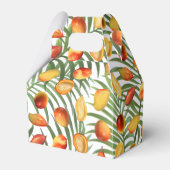 Mango & Groen Zomer Fruitpatroon Bedankdoosjes (Voorkant Zijde)