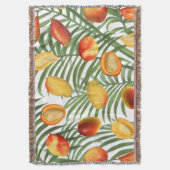  Mango & Groen Zomer Fruitpatroon Deken (Voorkant Verticaal)