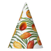  Mango & Groen Zomer Fruitpatroon Feesthoedjes (Links)