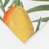  Mango & Groen Zomer Fruitpatroon Fleece Deken (Hoek)