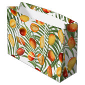  Mango & Groen Zomer Fruitpatroon Groot Cadeauzakje (Achterkant Gekanteld)