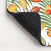  Mango & Groen Zomer Fruitpatroon Muismat (Hoek)