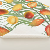 Mango & Groen Zomer Fruitpatroon Sherpa Deken (3/4)