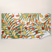  Mango & Groen Zomer Fruitpatroon Strandlaken (Voorkant)