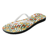  Mango & Groen Zomer Fruitpatroon Teenslippers (Schuin)