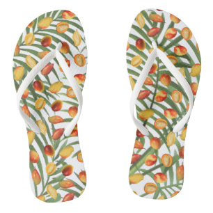  Mango & Groen Zomer Fruitpatroon Teenslippers