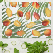  Mango & Groen Zomer Fruitpatroon Theedoek (Gevouwen)