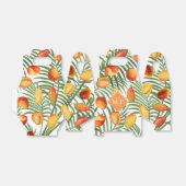 Mango & groen Zomerfruit Monogram Bedankdoosjes (Uitgevouwen)