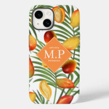  Mango & groen Zomerfruit Monogram