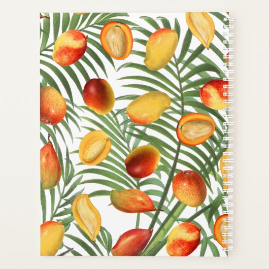  Mango & groen Zomerfruit Monogram Planner (Achterkant)