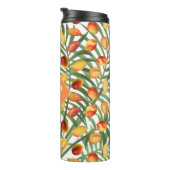 Mango & groen Zomerfruit Monogram Thermosbeker (Geroteerd rechts)