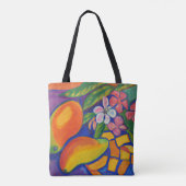 Mango houdt van Tropische canvas tas (Achterkant)