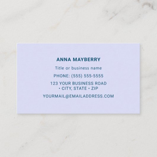 Mango Hummingbird met een groene borstkas Visitekaartje (Achterkant)