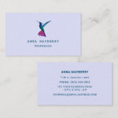 Mango Hummingbird met een groene borstkas Visitekaartje (Voorkant / Achterkant)