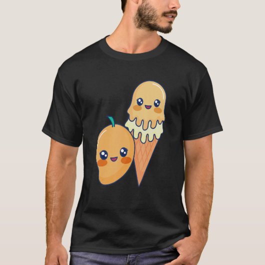 Mango Ice Cream Sweet Ripe Mangoes T-shirt (Voorkant)