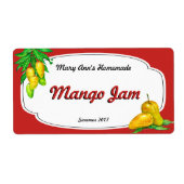 Mango Jam Canning Labels (Voorkant)