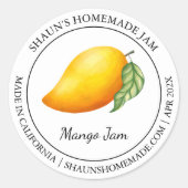 Mango Jam Modern label (Voorkant)