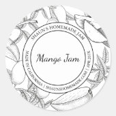 Mango Jam Schets Modern label (Voorkant)