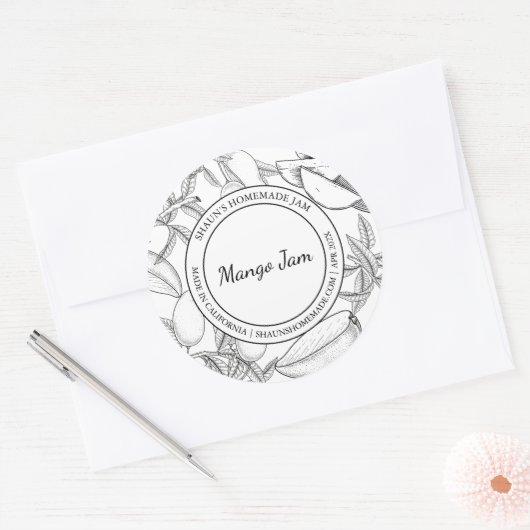 Mango Jam Schets Modern label (Envelop)