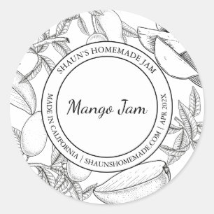 Mango Jam Schets Modern label