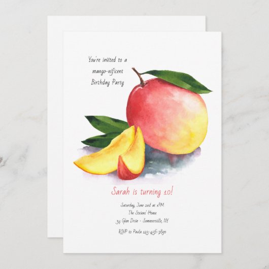 Mango Kaart (Voorkant / Achterkant)