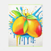 Mango Kleurensplash Fleece Deken (Voorkant)