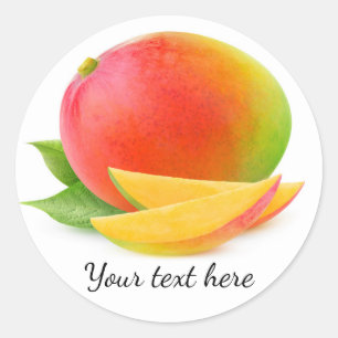 Mango knippen ronde sticker