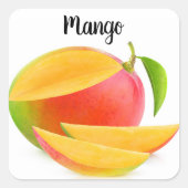 Mango knippen vierkante sticker (Voorkant)