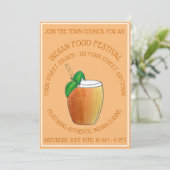 Mango Lassi Drink Indiaas keukenfestival Kaart (Staand voorkant)