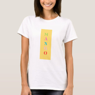 "Mango" Leuk grafisch T-shirt – vet geel