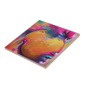 Mango levendige kleurrijke abstracte grafische kun tegeltje (Zijkant)