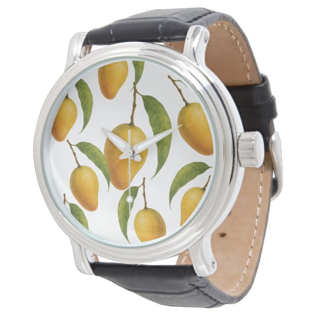Mango Madness Sweet, Juicy en Trendy. Horloge (Gekanteld)