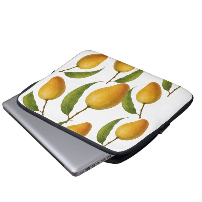 Mango Madness Sweet, Juicy en Trendy. Laptop Sleeve (Voorkant onderkant)