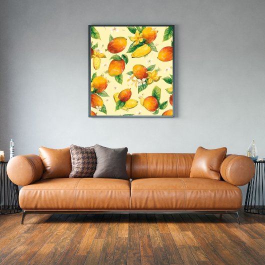 Mango Madness | Tropisch Waterverf Mango Patroon Poster
