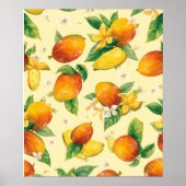 Mango Madness | Tropisch Waterverf Mango Patroon Poster (Voorkant)